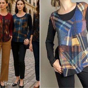 NWT Long sleeve soft jersey top casual business casual layered look.